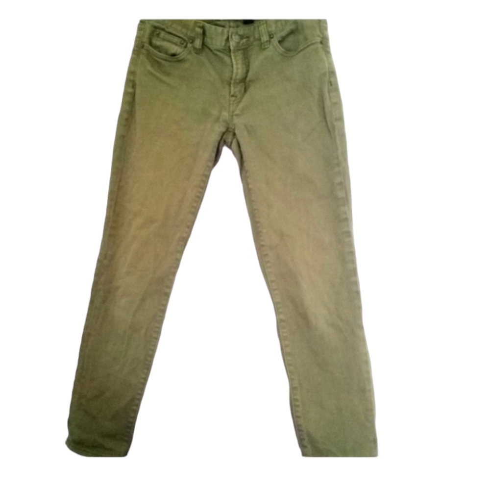 J.crewToothpick stretch womens size 28 green straight leg jeans